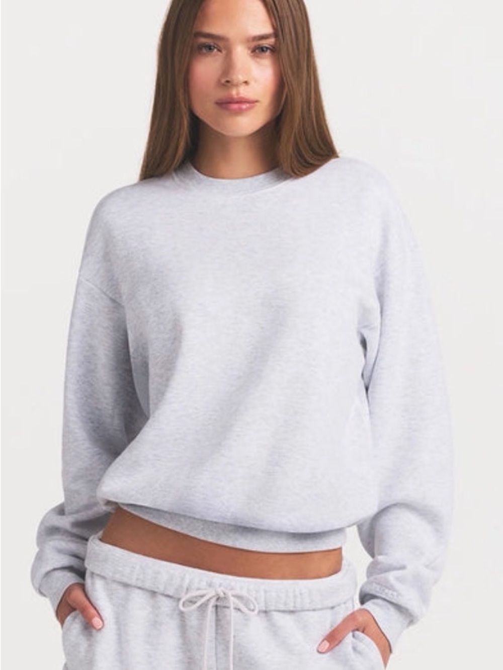 SKIMS Crewneck Sweatshirt - Light Gray